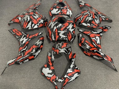 Red Grey Camo 2009-2012 Honda CBR600RR Motorcycle Fairings