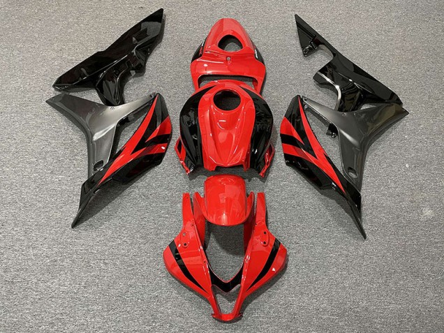 Red OEM Style & Grey 2007-2008 Honda CBR600RR Motorcycle Fairings Red OEM Style & Grey 2007-2008 Honda CBR600RR Motorcycle Fairings