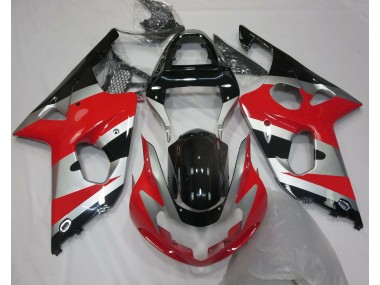 Red Silver OEM Style 2000-2002 Suzuki GSXR 1000 Motorcycle Fairings
