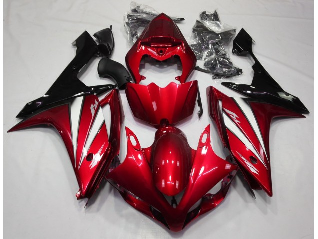 Red White and Black 2007-2008 Yamaha R1 Motorcycle Fairings Red White and Black 2007-2008 Yamaha R1 Motorcycle Fairings