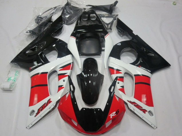 Red White Design 1998-2002 Yamaha R6 Motorcycle Fairings Red White Design 1998-2002 Yamaha R6 Motorcycle Fairings