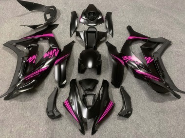 Satin Black & Pink 2016-2019 Kawasaki ZX10R Motorcycle Fairings