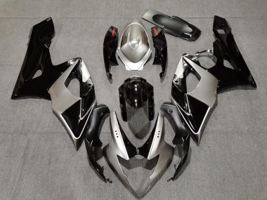 Silver and Black 2005-2006 Suzuki GSXR 1000 Motorcycle Fairings