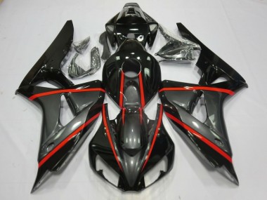 Silver and Black 2006-2007 Honda CBR1000RR Motorcycle Fairings