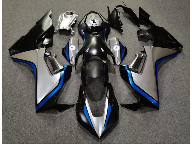 Silver and Black & Blue 2017-2019 Honda CBR1000RR Motorcycle Fairings Silver and Black & Blue 2017-2019 Honda CBR1000RR Motorcycle Fairings