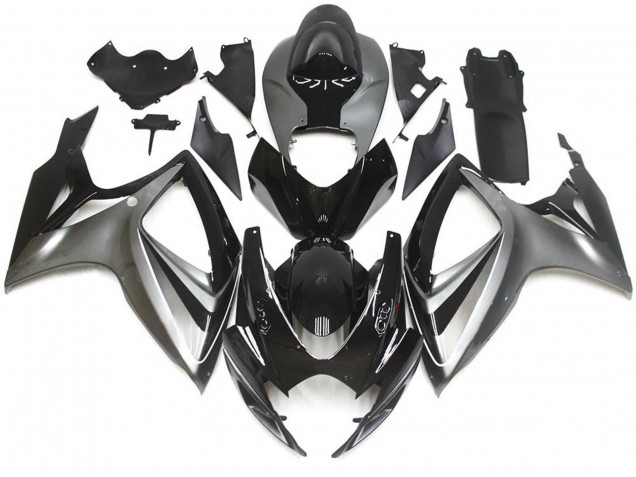 Silver and Black Special OEM Style 2006-2007 Suzuki GSXR 600-750 Motorcycle Fairings Silver and Black Special OEM Style 2006-2007 Suzuki GSXR 600-750 Motorcycle Fairings