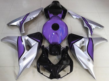 Silver and Purple Custom 2006-2007 Honda CBR1000RR Motorcycle Fairings