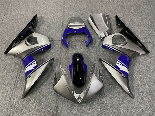Silver and Purple style 2003-2005 Yamaha R6 Motorcycle Fairings Silver and Purple style 2003-2005 Yamaha R6 Motorcycle Fairings