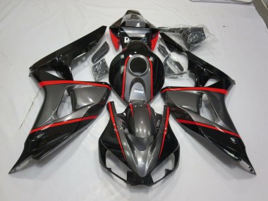 Silver Black Red Pin Stripe 2006-2007 Honda CBR1000RR Motorcycle Fairings