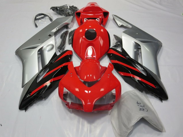 Silver Red and Black 2004-2005 Honda CBR1000RR Motorcycle Fairings Silver Red and Black 2004-2005 Honda CBR1000RR Motorcycle Fairings