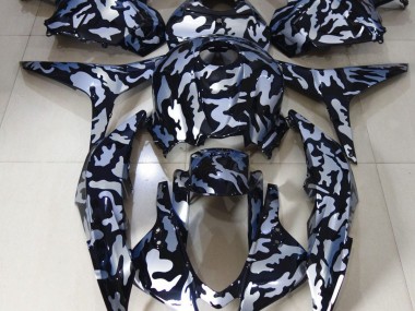 Silver Snow Camo 2009-2012 Honda CBR600RR Motorcycle Fairings