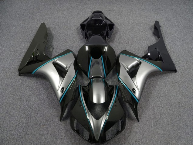 Silver with Blue Pin Stripe 2006-2007 Honda CBR1000RR Motorcycle Fairings Silver with Blue Pin Stripe 2006-2007 Honda CBR1000RR Motorcycle Fairings