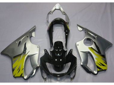 Silver Yellow and Black 1999-2000 Honda CBR600 F4 Motorcycle Fairings