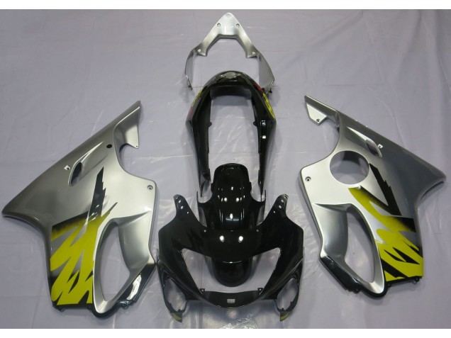 Silver Yellow and Black 1999-2000 Honda CBR600 F4 Motorcycle Fairings Silver Yellow and Black 1999-2000 Honda CBR600 F4 Motorcycle Fairings