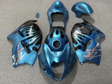 Sky Blue and Black 1997-2007 Suzuki GSXR 1300 Motorcycle Fairings
