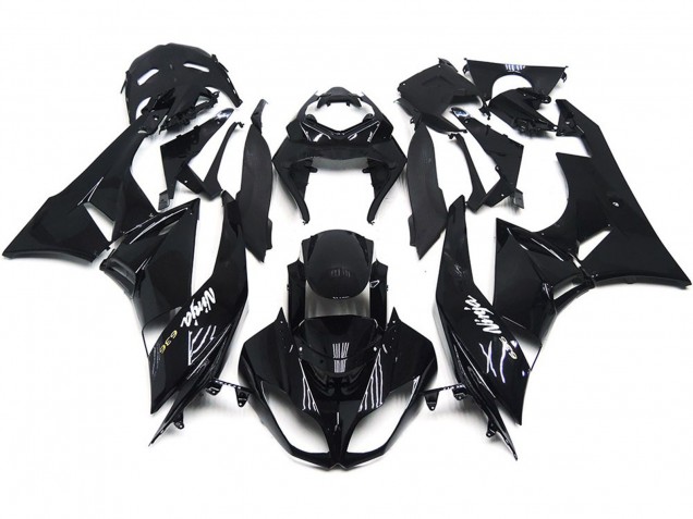 Slick Gloss Black 2009-2012 Kawasaki ZX6R Motorcycle Fairings Slick Gloss Black 2009-2012 Kawasaki ZX6R Motorcycle Fairings
