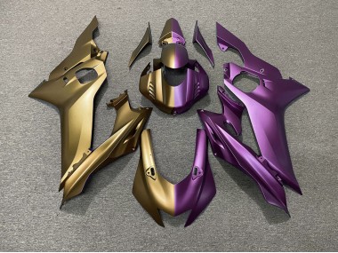 Tan and Purple Split 2017-2019 Yamaha R6 Motorcycle Fairings