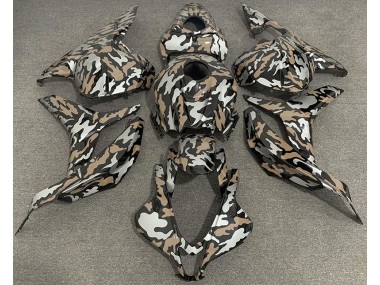 Tan and Silver Camo 2009-2012 Honda CBR600RR Motorcycle Fairings