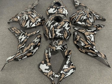 Tan and Silver Camo 2009-2012 Honda CBR600RR Motorcycle Fairings