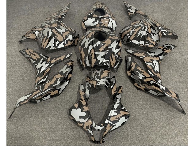 Tan and Silver Camo 2009-2012 Honda CBR600RR Motorcycle Fairings Tan and Silver Camo 2009-2012 Honda CBR600RR Motorcycle Fairings