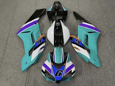 Teal 6 2004-2005 Honda CBR1000RR Motorcycle Fairings