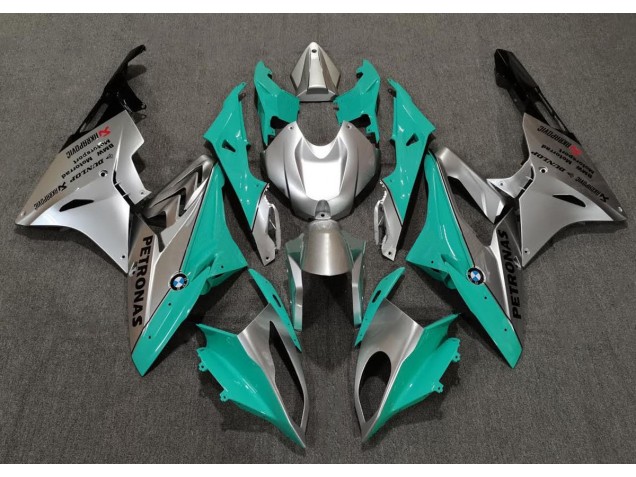Teal and Silver 2009-2018 BMW S1000RR Motorcycle Fairings Teal and Silver 2009-2018 BMW S1000RR Motorcycle Fairings