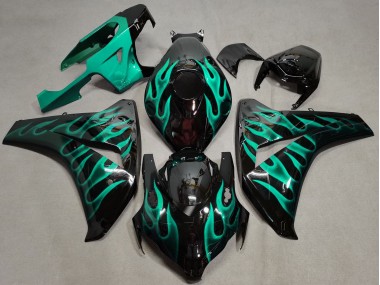 Teal Flame 2008-2011 Honda CBR1000RR Motorcycle Fairings