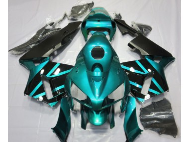 Teal & Gloss Black Design 2005-2006 Honda CBR600RR Motorcycle Fairings