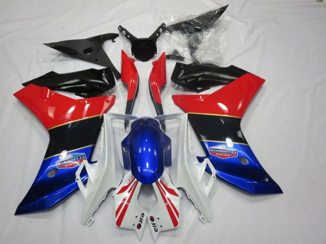 Tri Color Gold Stripe 2011-2012 Honda CBR600F Motorcycle Fairings Tri Color Gold Stripe 2011-2012 Honda CBR600F Motorcycle Fairings