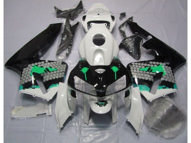 Turquoise Splatter on Gloss Black 2005-2006 Honda CBR600RR Motorcycle Fairings
