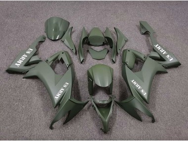 US Army Matte Green 2008-2010 Kawasaki ZX10R Motorcycle Fairings