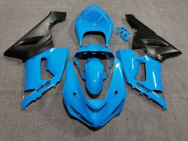 Vibrant Blue 2005-2006 Kawasaki ZX6R Motorcycle Fairings