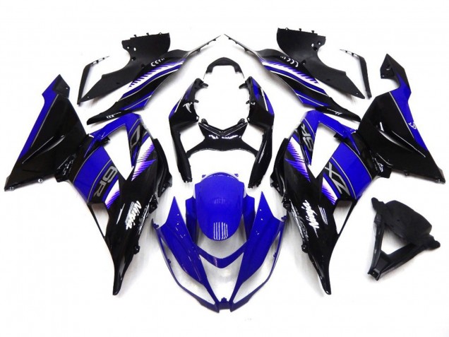 Vibrant Deep Blue and Black 2013-2018 Kawasaki ZX6R Motorcycle Fairings Vibrant Deep Blue and Black 2013-2018 Kawasaki ZX6R Motorcycle Fairings
