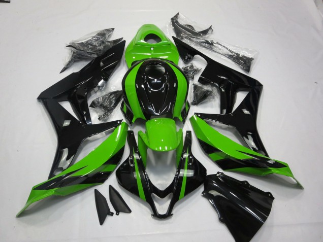 Vibrant Green and Black 2007-2008 Honda CBR600RR Motorcycle Fairings Vibrant Green and Black 2007-2008 Honda CBR600RR Motorcycle Fairings