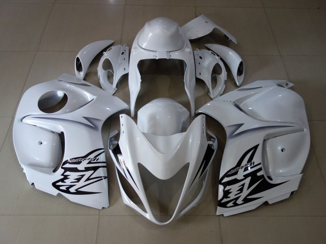 White 2008-2019 Suzuki GSXR 1300 Motorcycle Fairings White 2008-2019 Suzuki GSXR 1300 Motorcycle Fairings