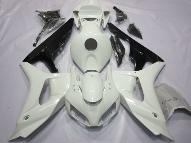 White and Black 2006-2007 Honda CBR1000RR Motorcycle Fairings
