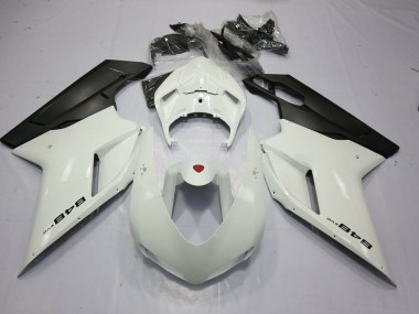 White and Black 848 2007-2012 Ducati 848 1098 1198 Motorcycle Fairings