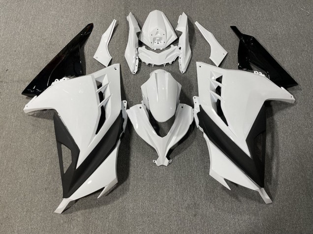 White and Black Sharp Gloss 2013-2018 Kawasaki Ninja 300 Motorcycle Fairings White and Black Sharp Gloss 2013-2018 Kawasaki Ninja 300 Motorcycle Fairings