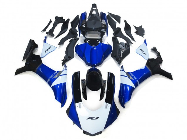 White and Blue 2015-2019 Yamaha R1 Motorcycle Fairings White and Blue 2015-2019 Yamaha R1 Motorcycle Fairings