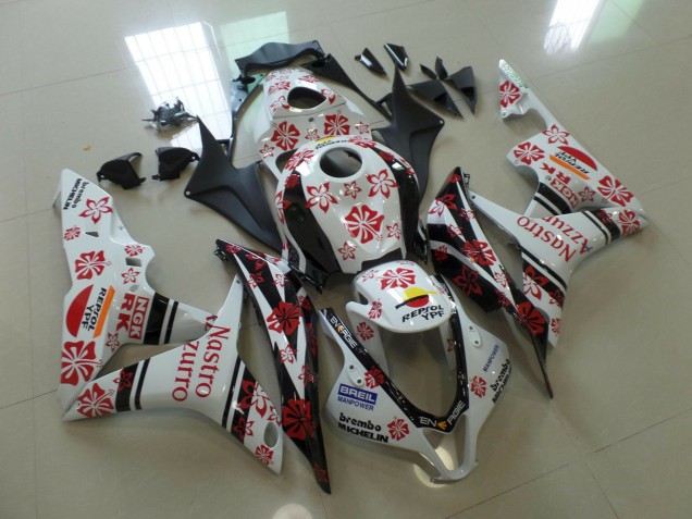White and Red Nastro Azzurro 2007-2008 Honda CBR600RR Motorcycle Fairings White and Red Nastro Azzurro 2007-2008 Honda CBR600RR Motorcycle Fairings