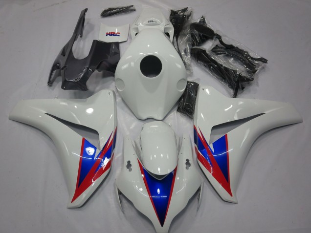 White Blue Red (w) logo 2008-2011 Honda CBR1000RR Motorcycle Fairings