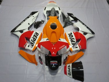 White Orange Repsol 2003-2004 Honda CBR600RR Motorcycle Fairings