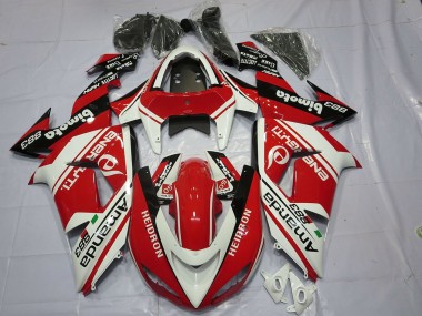 White Red 2006-2007 Kawasaki ZX10R Motorcycle Fairings