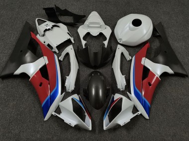 White Red and Blue 2008-2016 Yamaha R6 Motorcycle Fairings