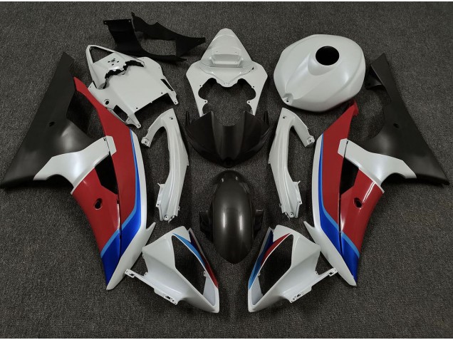 White Red and Blue 2008-2016 Yamaha R6 Motorcycle Fairings White Red and Blue 2008-2016 Yamaha R6 Motorcycle Fairings