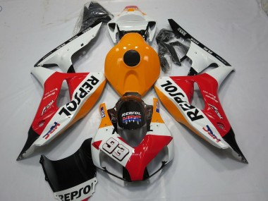 White Repsol 93 2006-2007 Honda CBR1000RR Motorcycle Fairings