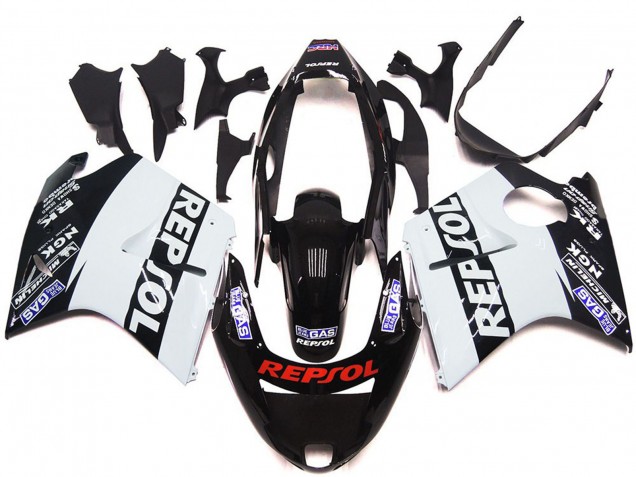White Repsol Gloss 1996-2007 Honda CBR1100XX Motorcycle Fairings White Repsol Gloss 1996-2007 Honda CBR1100XX Motorcycle Fairings