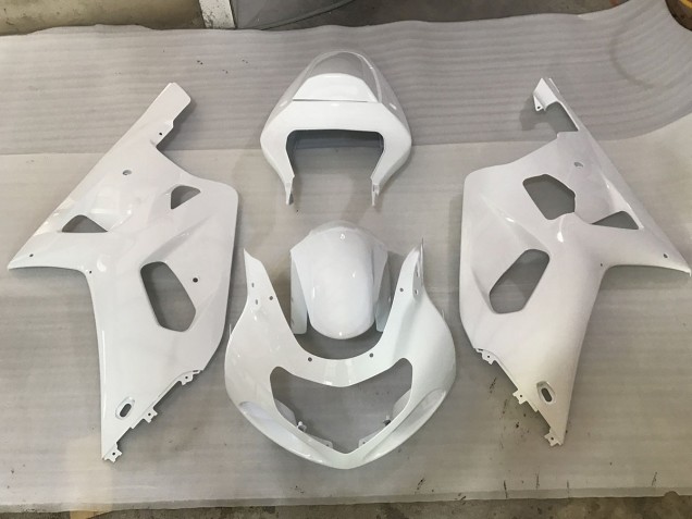 White RS 2001-2003 Suzuki GSXR 600-750 Motorcycle Fairings White RS 2001-2003 Suzuki GSXR 600-750 Motorcycle Fairings