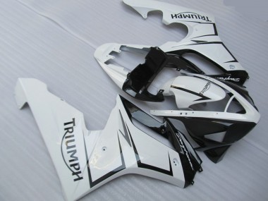 White Silver and Black 2006-2008 Triumph Daytona 675 Motorcycle Fairings
