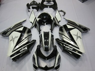 White Silver Star 2008-2013 Kawasaki Ninja 250 Motorcycle Fairings